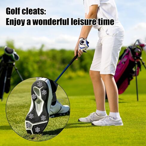 Penitue 20pcs Golf Shoe Spikes, TPU Material Premium Golf Shoe Spikes Replacements with Silver Cleats Spanner Suitable for Golf-Lover and Player in Kuwait