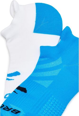 Brooks, Unisex, Ghost Lite No Show 2-Pack, Cyber Blue/White/Blue, Medium in Kuwait