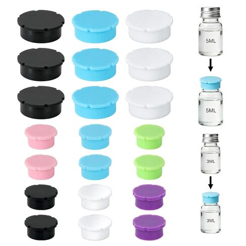 21pcs 3ml & 5ml Peptide Vial Caps, Multi Color-Coded Leak Proof Protective Lids Covers for Laboratory DIY and Home Storage Organization Supplies Snap On Dust Proof Vial Seals Accessories in Kuwait