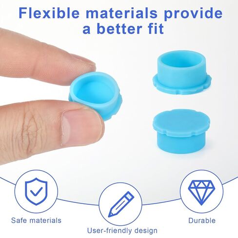 21pcs 3ml & 5ml Peptide Vial Caps, Multi Color-Coded Leak Proof Protective Lids Covers for Laboratory DIY and Home Storage Organization Supplies Snap On Dust Proof Vial Seals Accessories in Kuwait