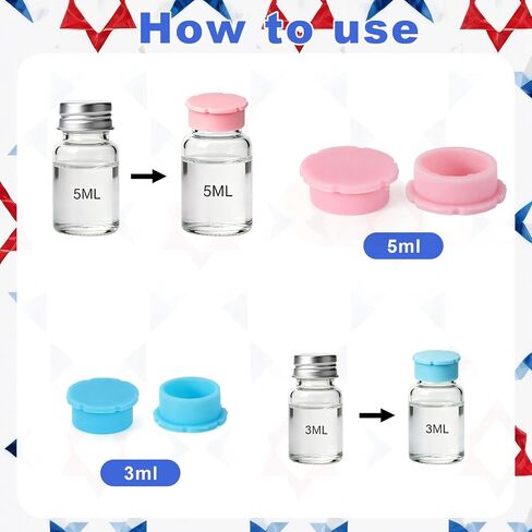 21pcs 3ml & 5ml Peptide Vial Caps, Multi Color-Coded Leak Proof Protective Lids Covers for Laboratory DIY and Home Storage Organization Supplies Snap On Dust Proof Vial Seals Accessories in Kuwait