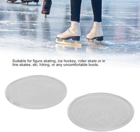Generic Ankle Gel Cushion Pads, 2PCS Soft Gel Discs Relieve Pressure Improve Circulation, with Cushion Protection for Ice Skating Hockey Roller Skate Ski Hiking in Kuwait