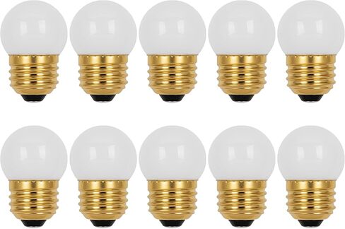 OHLECTRIC 10 Pack - S11 Ceramic White Night Light Bulbs | Dimmable | 7.5W Incandescent Light Bulb with E26 Medium Base | 40 Lumens Brightness | 2700K Warm White Light for Home Illumination. in Kuwait