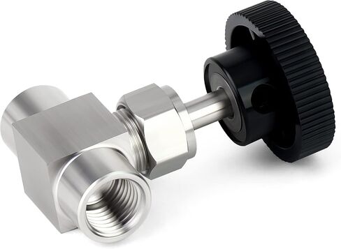 TAISHER 1PCS 304 Stainless Steel Straight Needle Valve 1/2" Female NPT For Flow Control Water Gas Oil With Nipple in Kuwait