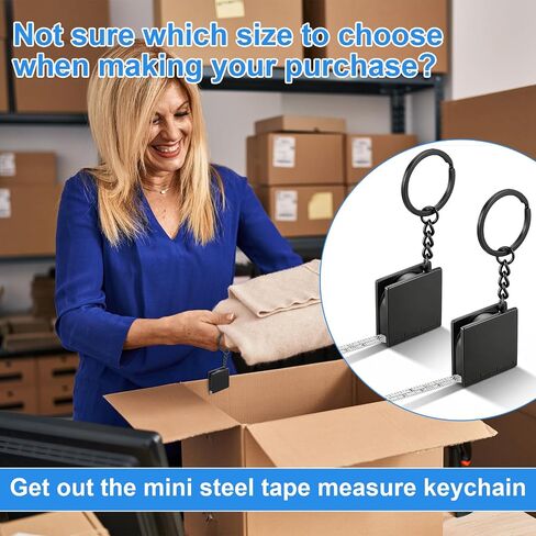 2 PCS Mini Tape Measure Metal Keychain up to 47.24 Inches/ 3.94 ft, Metric Scales, Small Square Retractable Measure Keychain, Construction Party Favors for Party Favors Gift Bag Fillers Prize (Black) in Kuwait