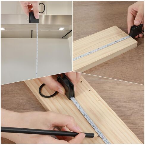 2 PCS Mini Tape Measure Metal Keychain up to 47.24 Inches/ 3.94 ft, Metric Scales, Small Square Retractable Measure Keychain, Construction Party Favors for Party Favors Gift Bag Fillers Prize (Black) in Kuwait