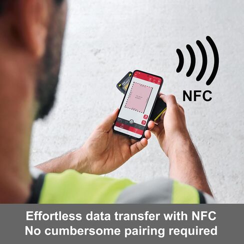 Leica Disto X1 - Range 330 ft, Bluetooth 4.2 and NFC Data Transfer, add and Subtract, Volume, 4-line Display, IP 65 dust and waterjet Protection and 6 ft Drop Tested, Hand Loop, Pouch. | 100 M Range, ±1.5 Mm Accuracy, Drop-Tested 2 M, Pouch, Hand Loop, 2× in Kuwait