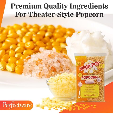 Perfectware Movie Theater Style Popcorn Portion Packs, 10.6 Ounce, 12 Count in Kuwait