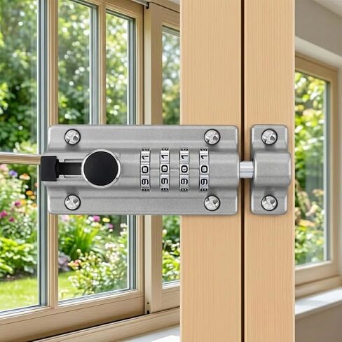 Combination Gate Locks Keyless Door Lock Sliding Assembly Bolt Lock - Mechanical Code Lock for Gate Shed Cabinet Security Use in Kuwait