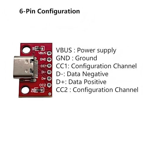 10 قطع من لوحة القطع USB من النوع C، ومحول PCB ذو 16 سنًا مع سلك لحام للاستخدام بنفسك in Kuwait