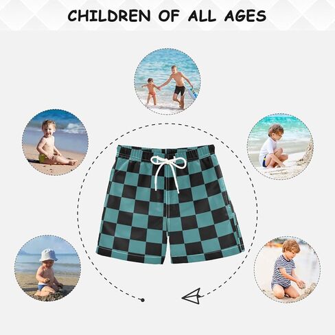 Toddler Boys Swim Trunks Quick Dry Board Baseball Shorts Mesh Lining Swimsuits in Kuwait