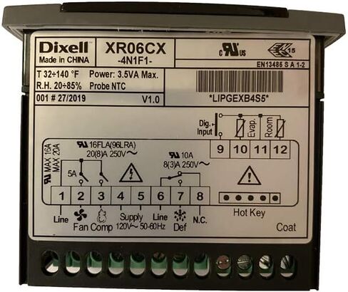 طراز Dixell الجديد: XR06CX (للثلاجات) ترموستات لوحة التحكم الرقمية في درجة الحرارة مع مجسين مستشعر درجة الحرارة متضمن 120 فولت / فني جاهز من Xiltek Gray in Kuwait