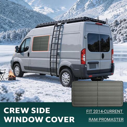 Extra-Thick Rear Door Window Covers(Pair) for Ram Promaster,2014-2025,Cold Weather Essentials,Magnetic Direct Fit,Insulated,Privacy Screened Van Accessories, AllSeasonGuard Pro in Saudi Arabia