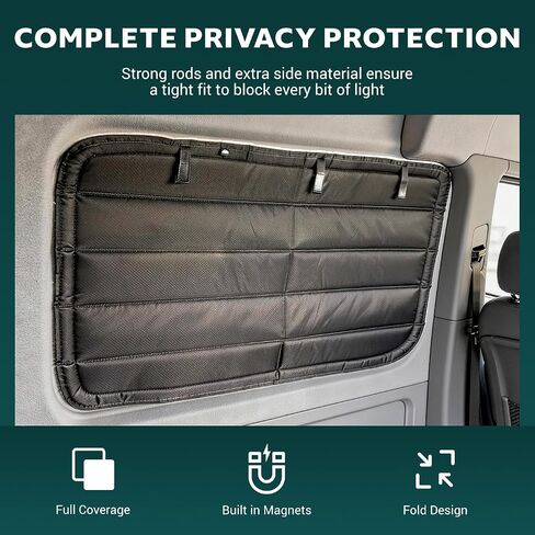 Extra-Thick Rear Door Window Covers(Pair) for Ram Promaster,2014-2025,Cold Weather Essentials,Magnetic Direct Fit,Insulated,Privacy Screened Van Accessories, AllSeasonGuard Pro in Saudi Arabia