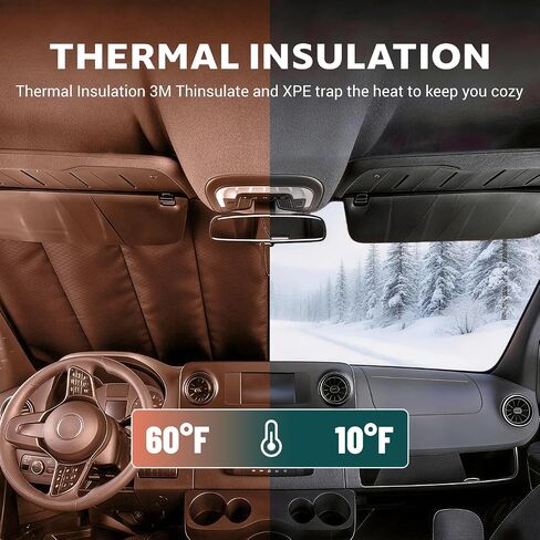 Extra-Thick Rear Door Window Covers(Pair) for Ram Promaster,2014-2025,Cold Weather Essentials,Magnetic Direct Fit,Insulated,Privacy Screened Van Accessories, AllSeasonGuard Pro in Saudi Arabia