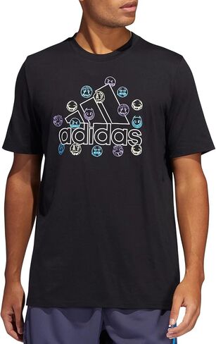 Adidas Men's Big Mood Freelift Short Sleeve Tee, Black in Kuwait