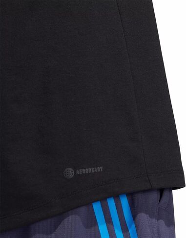 Adidas Men's Big Mood Freelift Short Sleeve Tee, Black in Kuwait