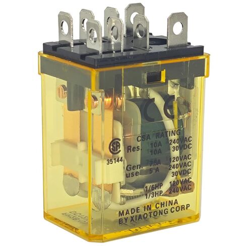 RH2B-ULDC12V Power Relay (Pack of 2) - DPDT 12V DC Coil 10A Plug-in Relay with LED Indicator - Industrial General Purpose Replacement in Kuwait