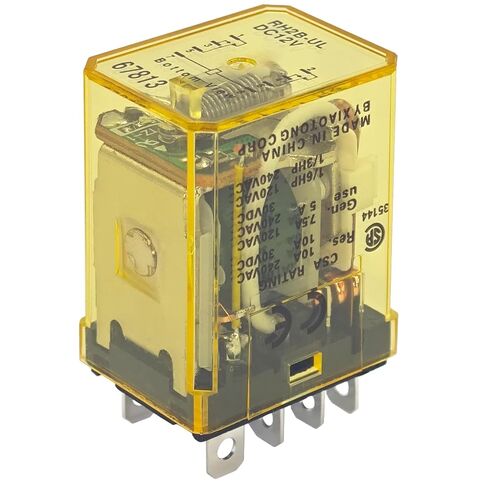 RH2B-ULDC12V Power Relay (Pack of 2) - DPDT 12V DC Coil 10A Plug-in Relay with LED Indicator - Industrial General Purpose Replacement in Kuwait