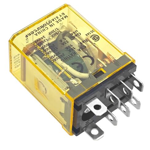 RH2B-ULDC12V Power Relay (Pack of 2) - DPDT 12V DC Coil 10A Plug-in Relay with LED Indicator - Industrial General Purpose Replacement in Kuwait
