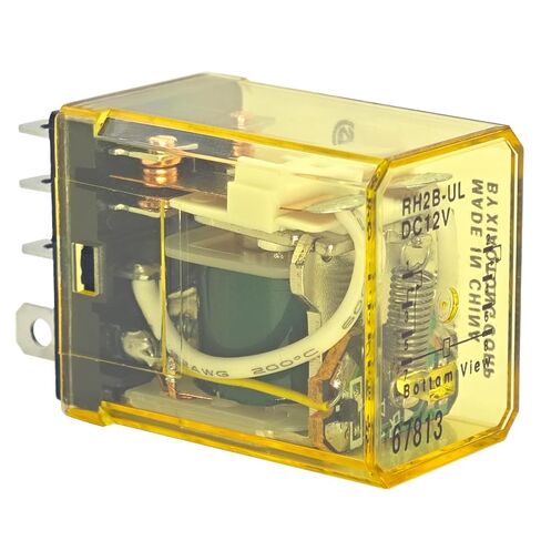 RH2B-ULDC12V Power Relay (Pack of 2) - DPDT 12V DC Coil 10A Plug-in Relay with LED Indicator - Industrial General Purpose Replacement in Kuwait