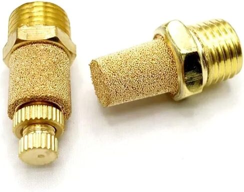 1PCS Pneumatic Muffler Copper Pagoda Muffler Solenoid Valve Muffler Air Silencers Throttling silencer 1/8"" 1/4"" 3/8"" 1/2"" 3/4"" 1""(Size:SLL,Color:1/2"") in Kuwait