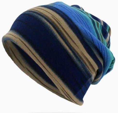 Unisex Striped Print Multi-Functional Scarf-Hat，Versatile Windproof Hat for Casual and Outdoor Use in Kuwait