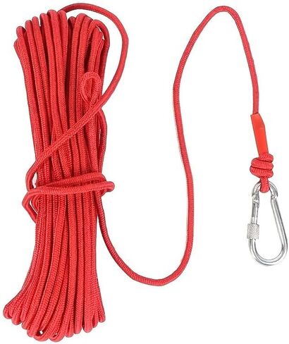 1PC 10m Red Fishing Rope Polyester 4mm Thickness Durable Marine Cord for Boating, Camping, Dock Lines and Outdoor Utility, Red in Kuwait