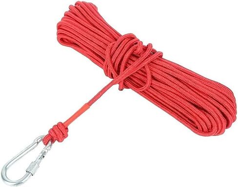 1PC 10m Red Fishing Rope Polyester 4mm Thickness Durable Marine Cord for Boating, Camping, Dock Lines and Outdoor Utility, Red in Kuwait