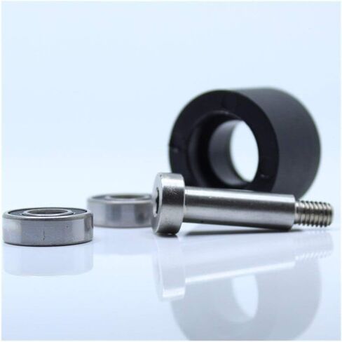 منتجات نقل الطاقة PU 6800 Bearing 10x35x30mm حزام ناقل أسطواني مطلي بالمطاط مزدوج لسجلات النقد محامل كروية (10 قطع) in Kuwait
