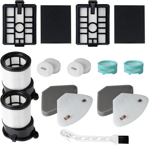 طقم فلاتر بديلة متوافقة مع Shark IP3251 IP3252 IP3124 PowerDetect مكنسة كهربائية لاسلكية فارغة تلقائيًا، فلاتر ما قبل وبعد المحرك قابلة للغسل، مجموعة 11 قطعة in Kuwait