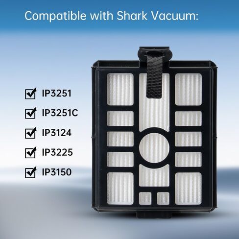 طقم فلاتر بديلة متوافقة مع Shark IP3251 IP3252 IP3124 PowerDetect مكنسة كهربائية لاسلكية فارغة تلقائيًا، فلاتر ما قبل وبعد المحرك قابلة للغسل، مجموعة 11 قطعة in Kuwait