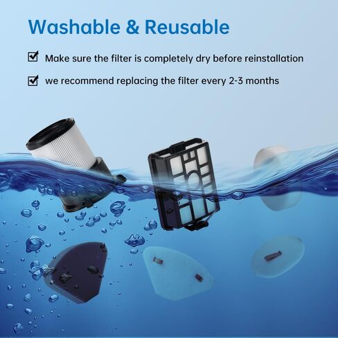 طقم فلاتر بديلة متوافقة مع Shark IP3251 IP3252 IP3124 PowerDetect مكنسة كهربائية لاسلكية فارغة تلقائيًا، فلاتر ما قبل وبعد المحرك قابلة للغسل، مجموعة 11 قطعة in Kuwait
