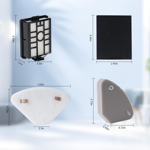 طقم فلاتر بديلة متوافقة مع Shark IP3251 IP3252 IP3124 PowerDetect مكنسة كهربائية لاسلكية فارغة تلقائيًا، فلاتر ما قبل وبعد المحرك قابلة للغسل، مجموعة 11 قطعة in Kuwait