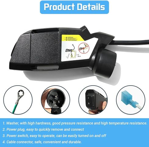 836225 Switch Box Full Replacement Parts for ProTeam Backpack Vacuum Cleaner Super Coach Pro 6 & Pro 10, include switch cord and power cord assembly in Kuwait
