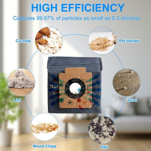 X10 dust Bags for eufy X10 Pro X8 Pro Omni Robot Vacuum Self-Empty Station | X10 Pro Omni Vacuum Bags, X8 Pro Omni Vacuum Bags, Large Capacity Replacement Bags, 6 pack in Kuwait