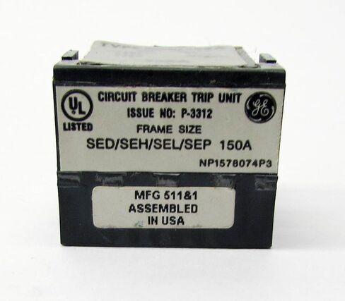 General Electric GESRPE150A125 GE SRPE150A125 125A Rating Plug, Black in Kuwait