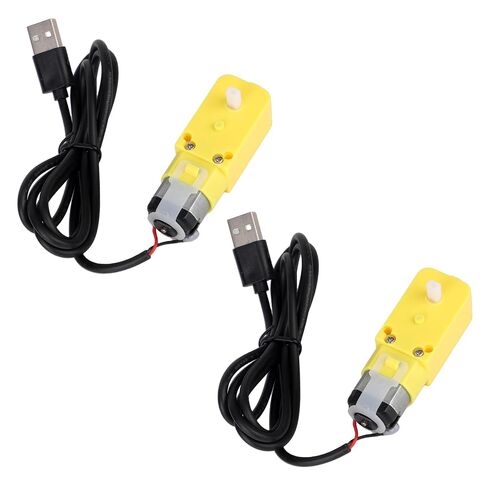 قطعتان من محرك تروس تخفيض عمود واحد TT DC 5V 59RPM، محرك DIY عالي عزم الدوران لأجزاء الطابعة ثلاثية الأبعاد روبوت السيارة الذكية المتوافق مع ملحقات إصلاح استبدال مختبر Bambu in Kuwait