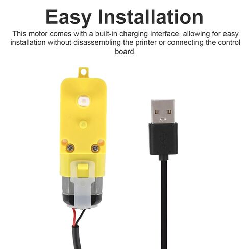 قطعتان من محرك تروس تخفيض عمود واحد TT DC 5V 59RPM، محرك DIY عالي عزم الدوران لأجزاء الطابعة ثلاثية الأبعاد روبوت السيارة الذكية المتوافق مع ملحقات إصلاح استبدال مختبر Bambu in Kuwait