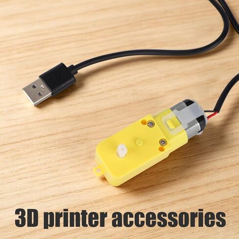 قطعتان من محرك تروس تخفيض عمود واحد TT DC 5V 59RPM، محرك DIY عالي عزم الدوران لأجزاء الطابعة ثلاثية الأبعاد روبوت السيارة الذكية المتوافق مع ملحقات إصلاح استبدال مختبر Bambu in Kuwait
