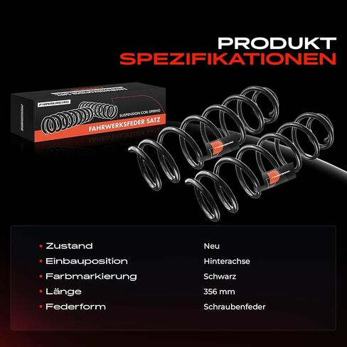 Frankberg 2x Coil Spring Rear axle Compatible with M.E.G.A.N.E III Grandtour KZ0/1 Estate car 1.4L-1.9L 2008-Today Replace# 550200026R in Kuwait