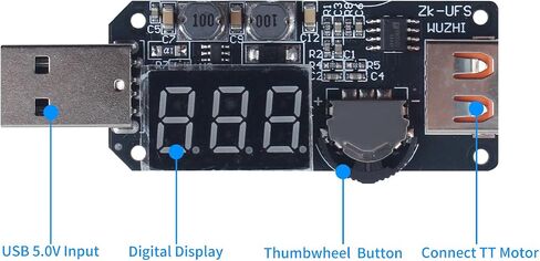 USB Motor Speed Controller for BambuLab 3D Printed Standard Part: 5W CNC Voltage Regulation Digital Display Timing Setting Soft-Start Function Screen 3D Printer Accessories in Kuwait