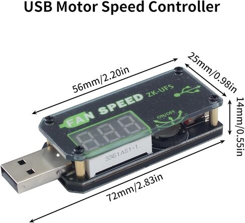 USB Motor Speed Controller for BambuLab 3D Printed Standard Part: 5W CNC Voltage Regulation Digital Display Timing Setting Soft-Start Function Screen 3D Printer Accessories in Kuwait