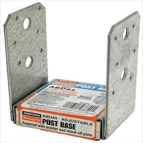 Simpson Strong-Tie ABU44 Adjustable Post Base Hardware Brackets, 6 Count - 4x4 Post Base in Kuwait
