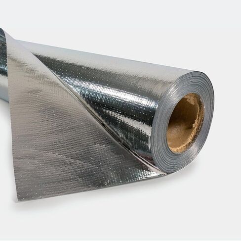 EcoFoil Perforated Radiant Barrier 4’ x 250’ (1000 Sq. Ft.), Radiant Barrier Insulation for Attic, Reflective Insulation Roll with Tiny Perforations, Blocks 96% Radiant Heat, Made in USA in Kuwait