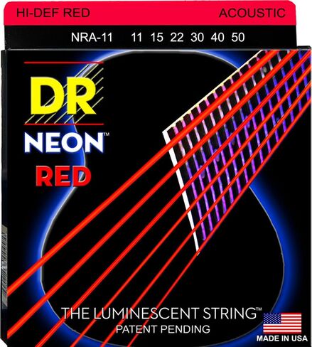 أوتار جيتار صوتي ملونة HI-DEF NEON™ (وردي، فاتح جدًا (10-48)) in Kuwait