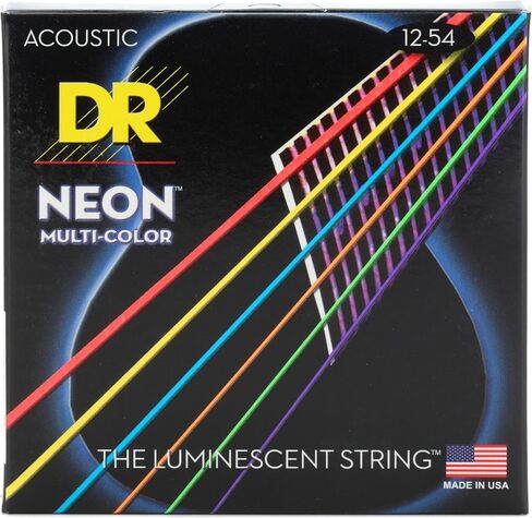 أوتار جيتار صوتي ملونة HI-DEF NEON™ (وردي، فاتح جدًا (10-48)) in Kuwait