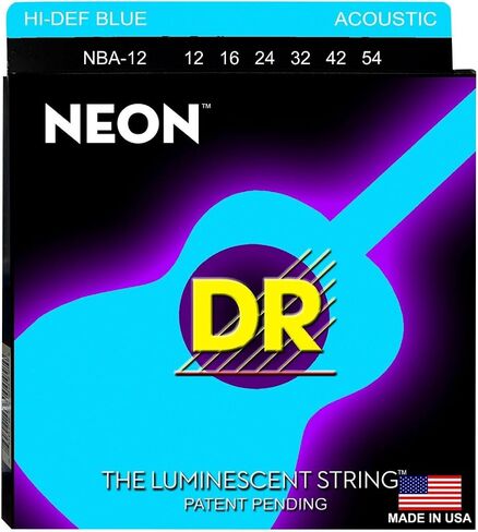 أوتار جيتار صوتي ملونة HI-DEF NEON™ (وردي، فاتح جدًا (10-48)) in Kuwait