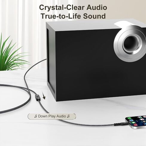 J&D USB C to XLR Microphone Cable, 2 in 1 Audio Cord with Switch Button, Supports Audio Recording and Playback, Compatible with iPhone 15 Series, XLR Female Connector, 6.6 feet in Kuwait