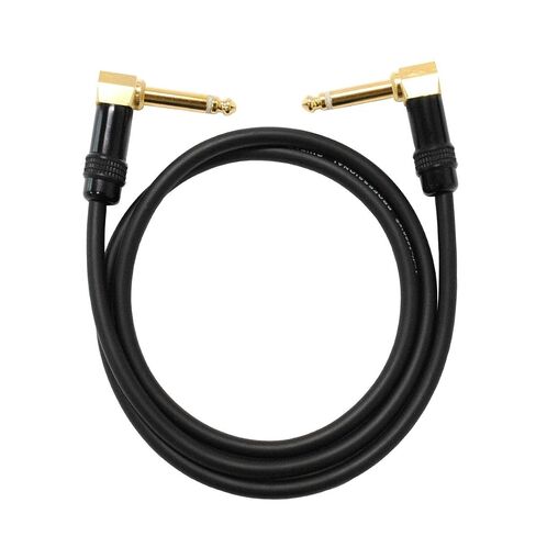 Audio2000'S C27006 6-Feet Gold-Plated 1/4-Inch TS Right Angle to Gold-Plated 1/4-Inch TS Right Angle Instrument/Audio/Stage/Patch/Recording Cable (One 6-Feet Cables) in Kuwait